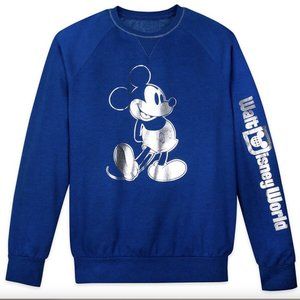Like New Disney Parks Wishes Come True Blue Pullover Sweatshirt Mickey Mouse